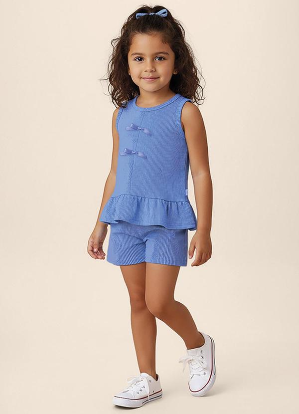 Conjunto Canelado Godê Azul
