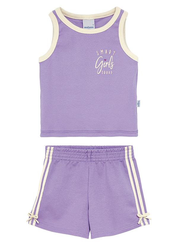 Conjunto Canelado Smart Girls Squad Roxo