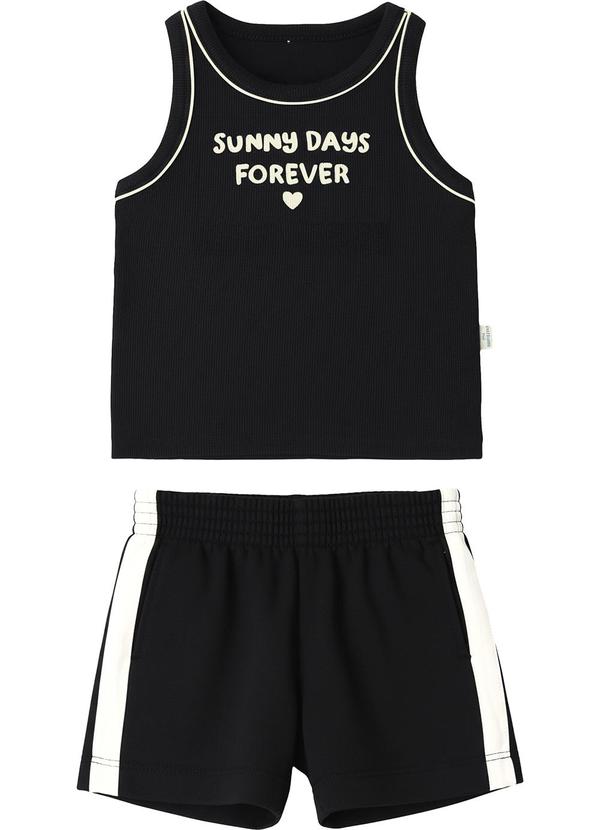 Conjunto Canelado Sunny Days Forever Preto