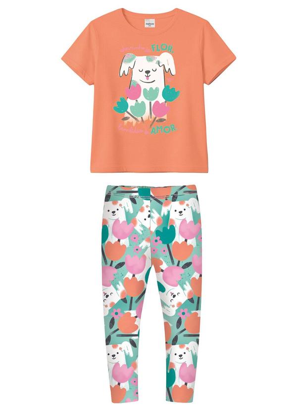 Conjunto Cheirinho de Flor Laranja Pastel