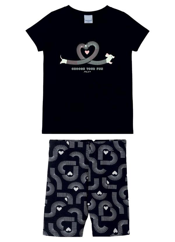 Conjunto Choose Your Fun em Cotton Preto