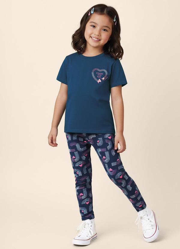 Conjunto Choose Your Fun em Puff Azul Escuro