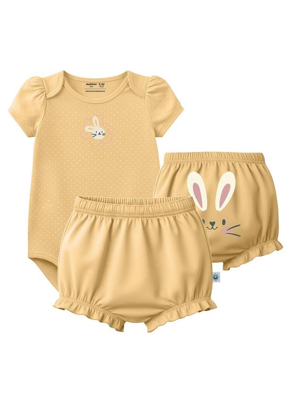 Conjunto Coelhinho com Bordado Amarelo