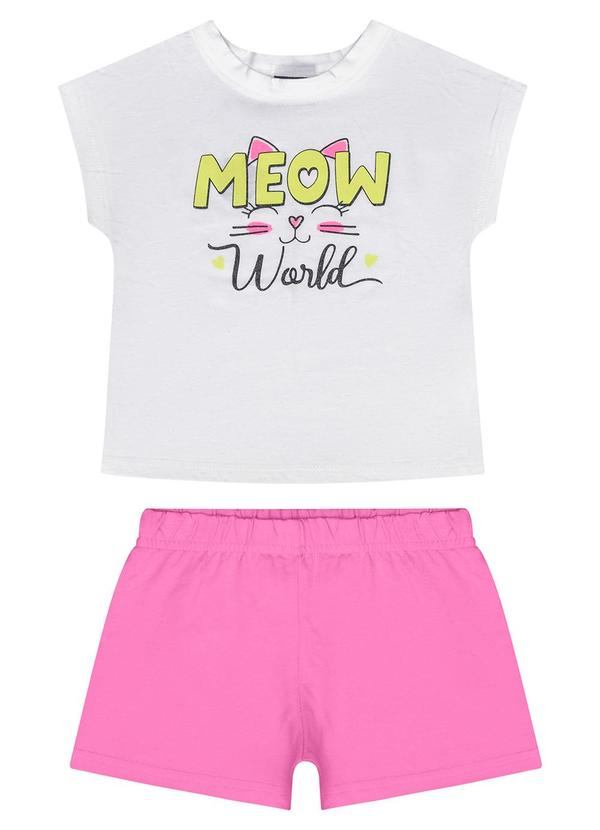 Vista 2 Conjunto com Blusa e Short Menina Bege GULOSEIMA GULOSEIMA