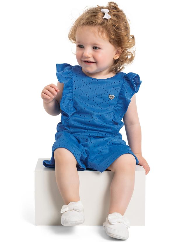 Conjunto com Blusa e Short para Bebês Azul