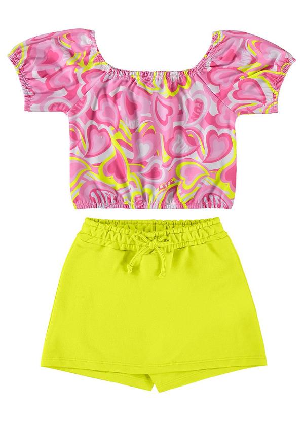 Vista 2 Conjunto com Cropped e Short-Saia Verde GULOSEIMA GULOSEIMA