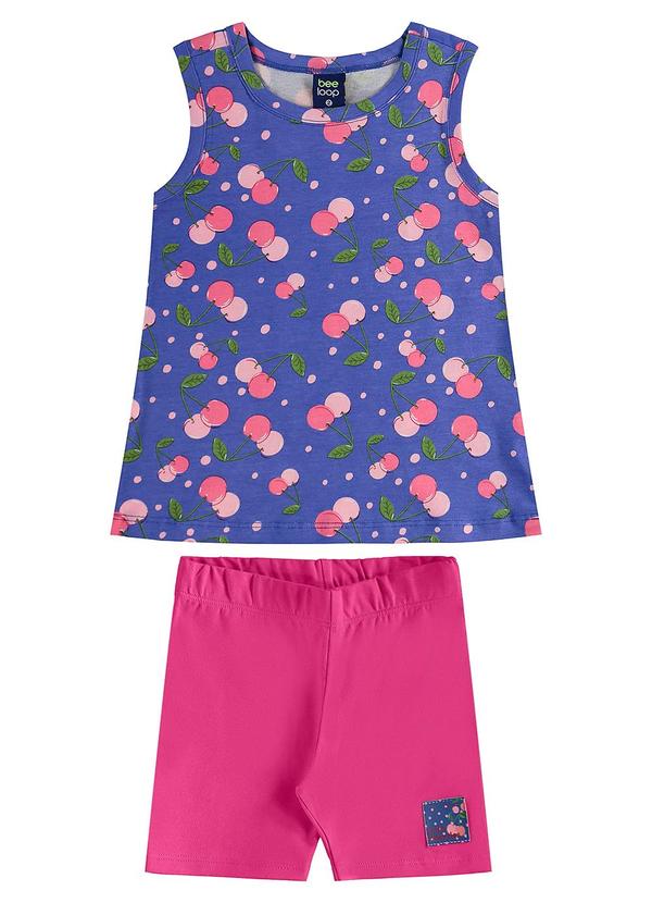 Conjunto com Regata e Bermuda Azul