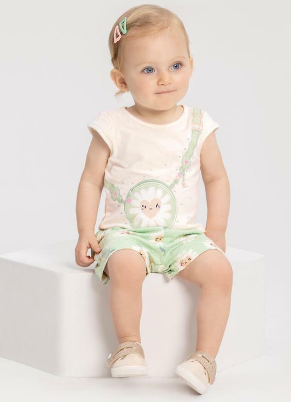 Vista 2 Conjunto com Shorts e Blusa de Verde Alakazoo Alakazoo