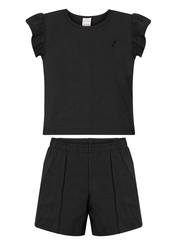 Conjunto com Shorts e Blusa Preto