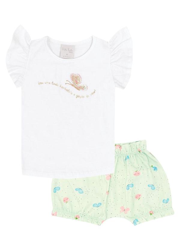 Conjunto Cotton Menina Branco