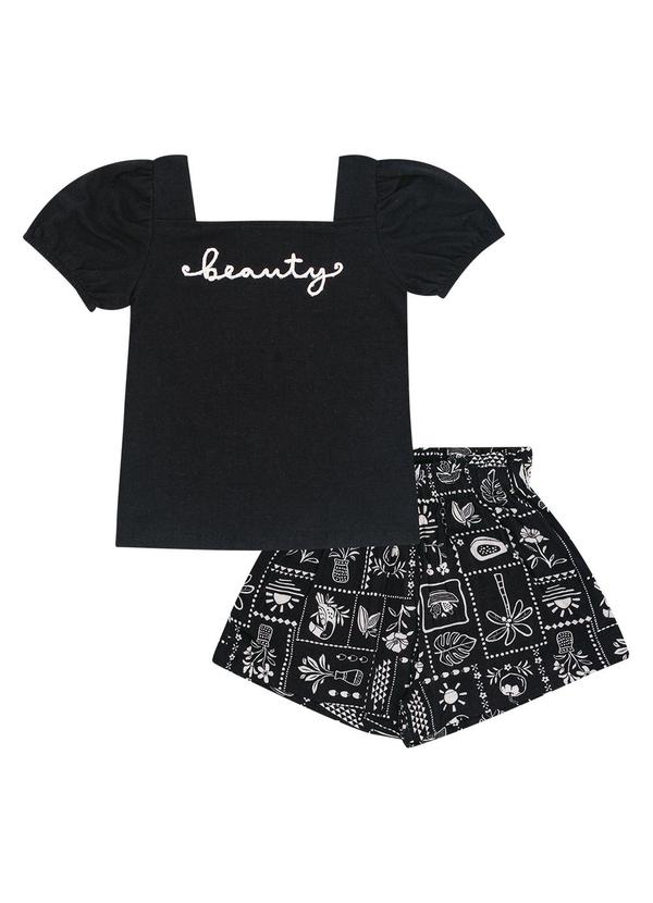 Conjunto Cotton Leve Preto