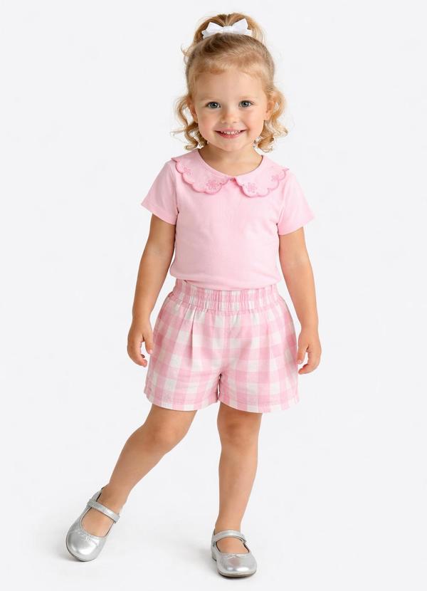 Conjunto Cotton Leve Rosa