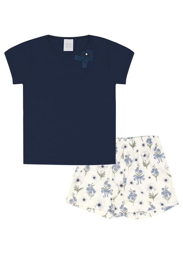 Conjunto Cotton Leve Trabalhado Azul