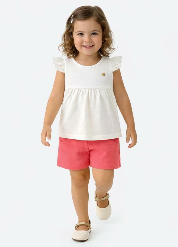 Conjunto Cotton Leve Trabalhado Bege