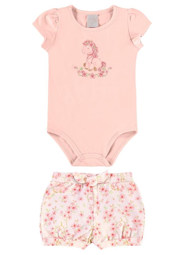 Conjunto Cotton Leve Trabalhado Rosa