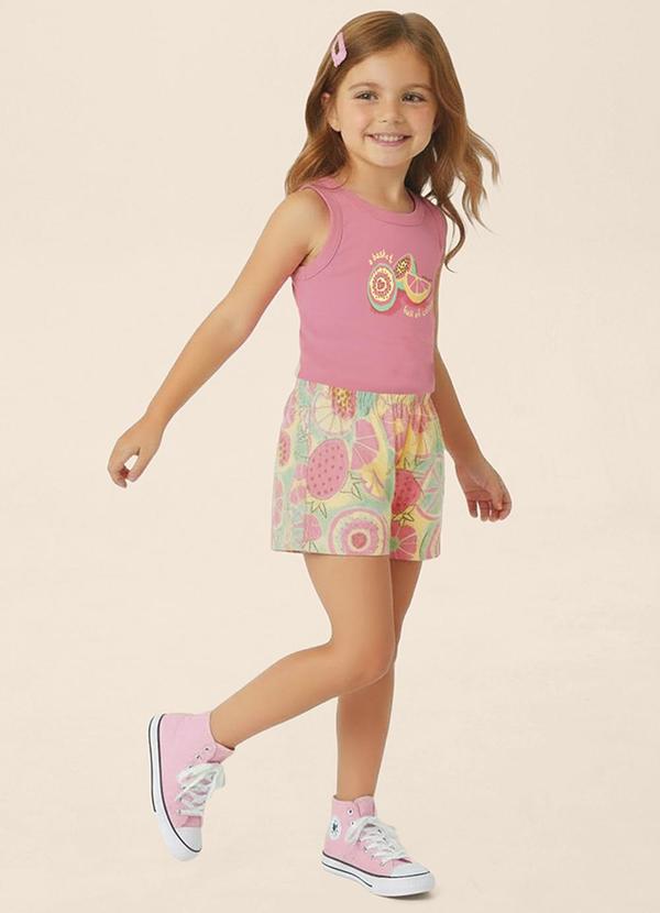 Conjunto Cropped Basket Full Of Colors Rosa