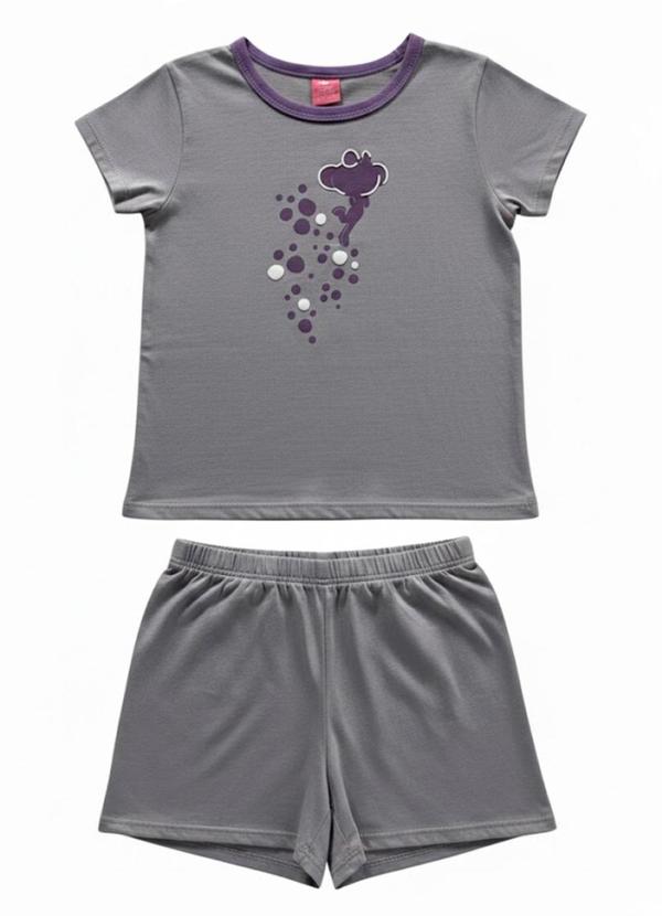 Conjunto Curto Cinza