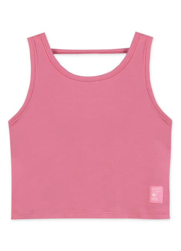 Vista 2 Conjunto Curto Cropped Infantil Rosa Marisol Marisol