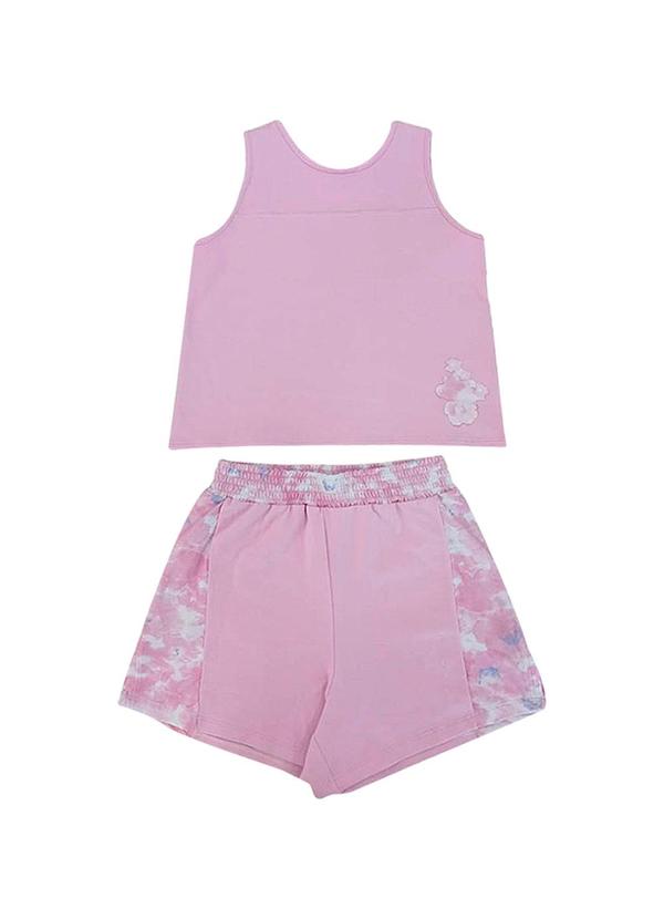 Conjunto Curto Feminino Rosa