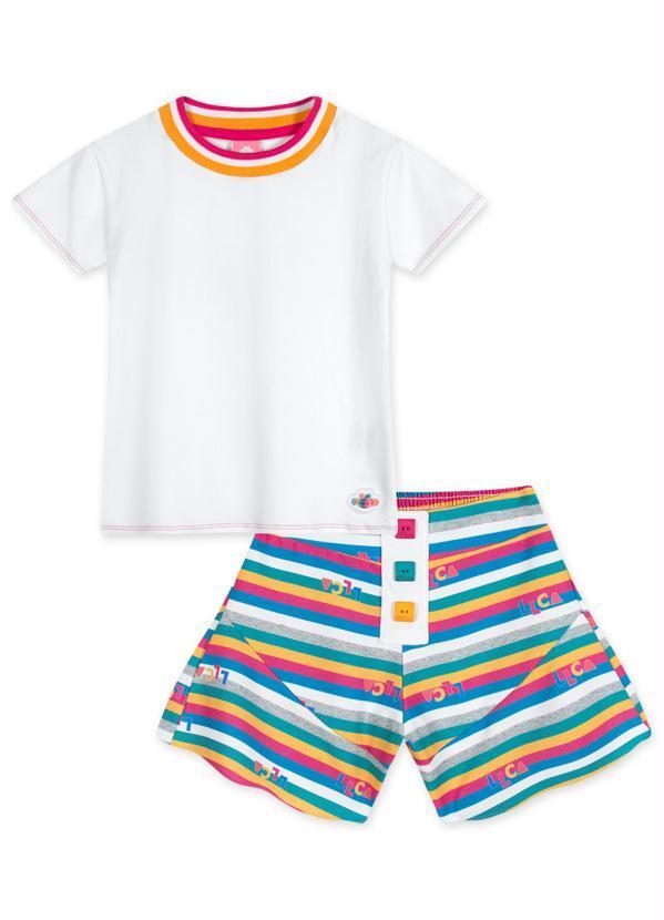 Conjunto Curto Infantil MeninaBranco
