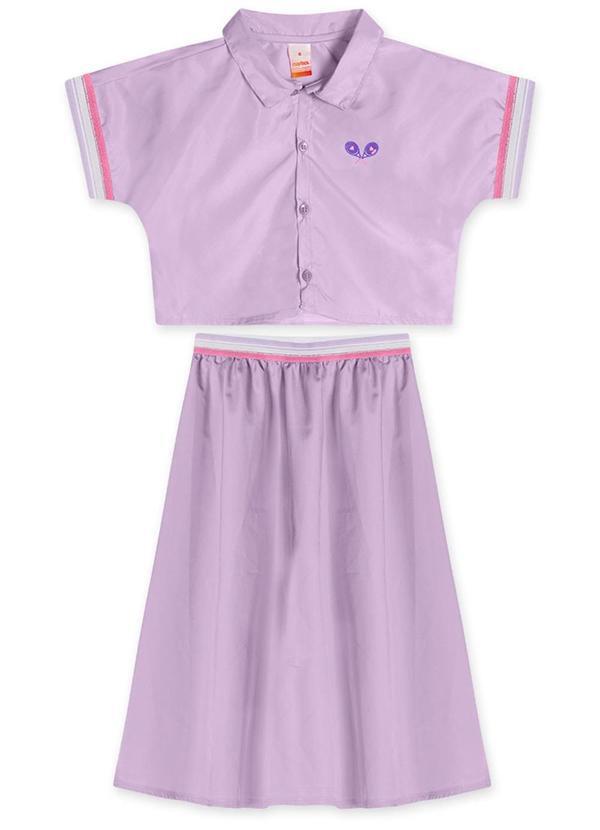 Vista 2 Conjunto Curto Infantil Menina Lilás Marisol Marisol