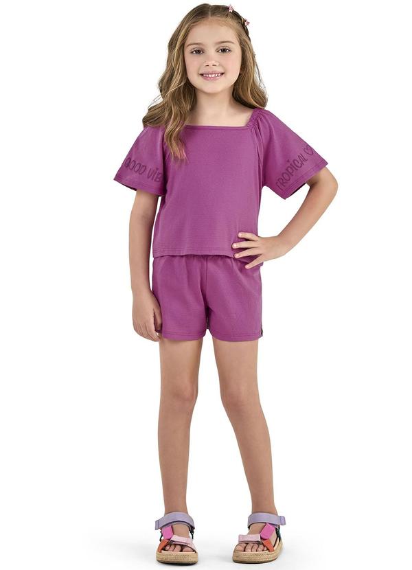 Conjunto Curto Infantil Menina Rosa