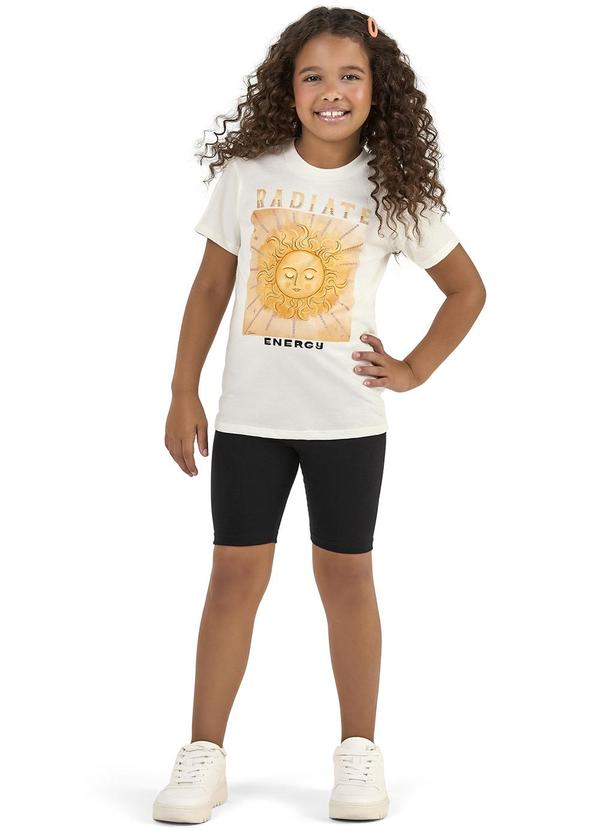 Vista 2 Conjunto Curto Infantil Menina Sol Bege Elian Elian