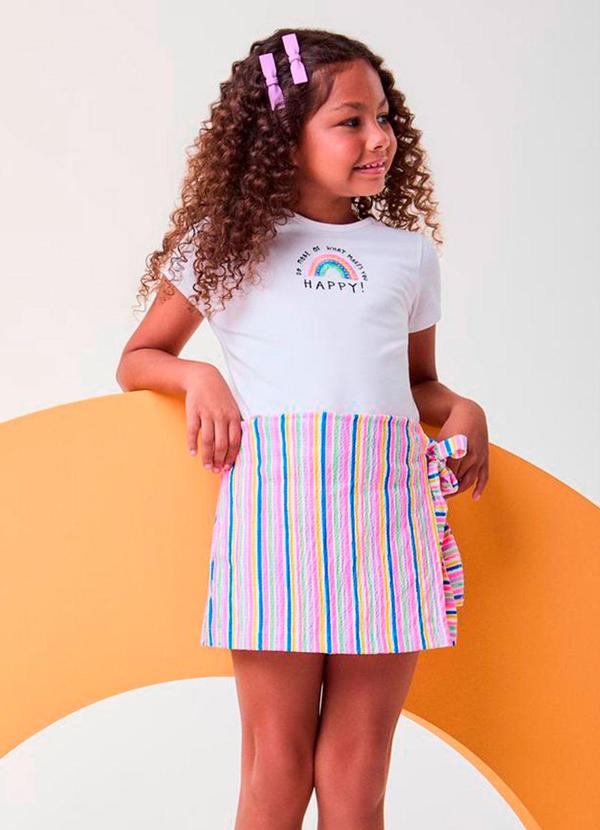 Conjunto de Arco-Íris com Amarração Rosa