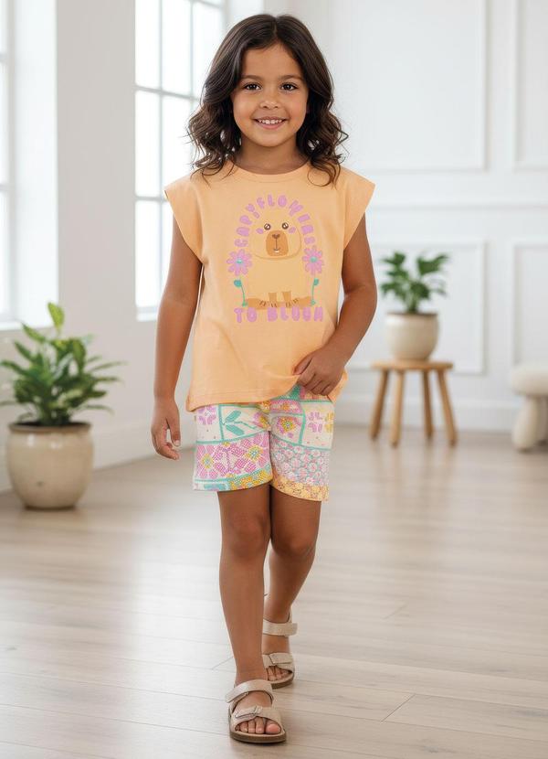 Conjunto em Malha Laranja
