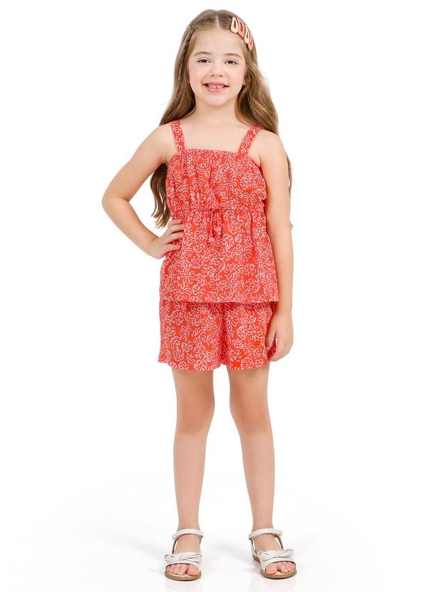 Vista 2 Conjunto em Meia Malha com MiçangasVermelho Tink Bink Tink Bink
