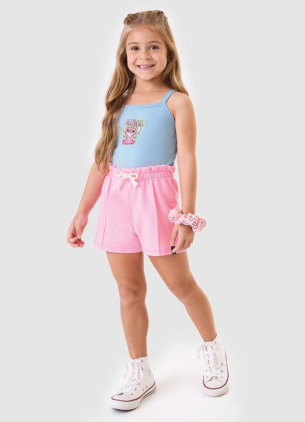 Vista 2 Conjunto em Moletinho Angel® Azul Pastel Malwee Kids Malwee Kids