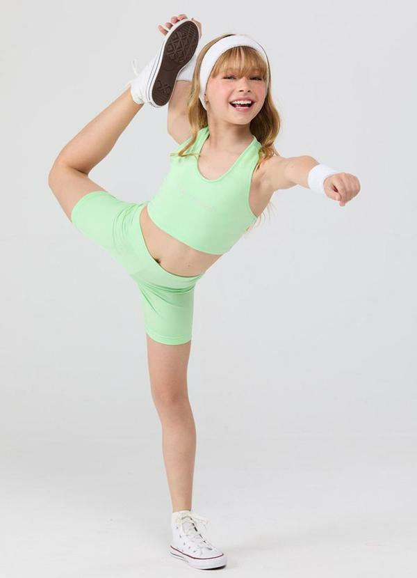 Conjunto Esportivo Top e Shorts Biker Verde