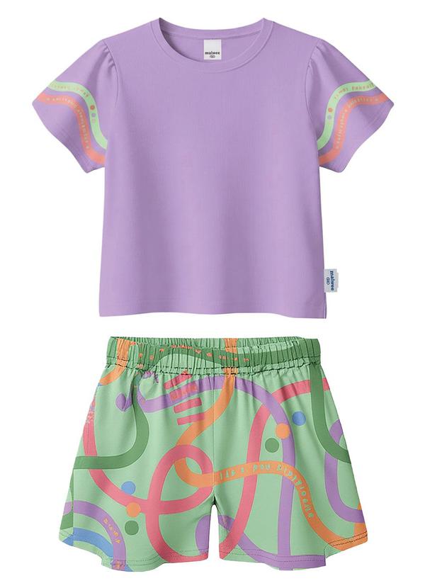 Conjunto Estampa Orgânica Lavanda