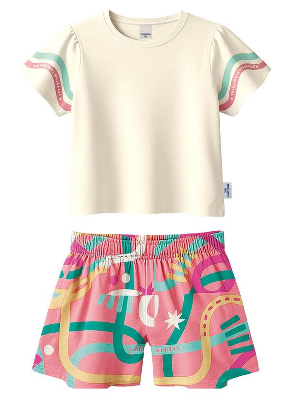 Conjunto Estampa Orgânica Off White