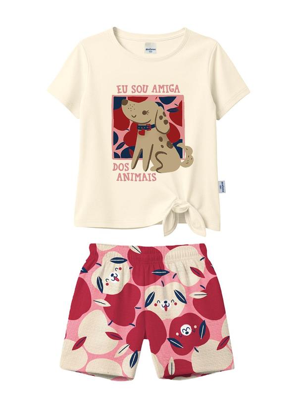 Conjunto Eu Sou Amiga dos Animais Off White