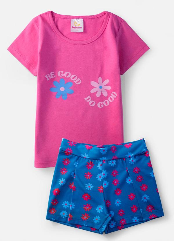 Vista 2 Conjunto Feminino Be Good Rosa Laluna Laluna