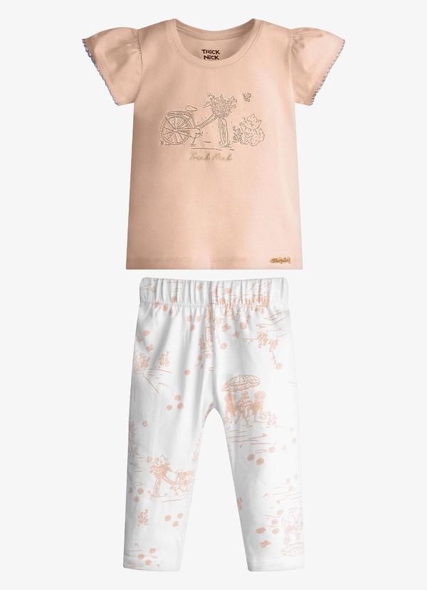 Conjunto Feminino Blusa com Legging Rosa