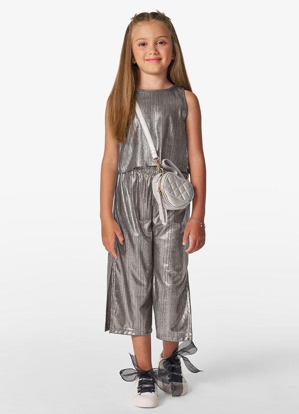 Vista 2 Conjunto Feminino Blusa com Pantacourt Cinza Trick Nick Trick Nick