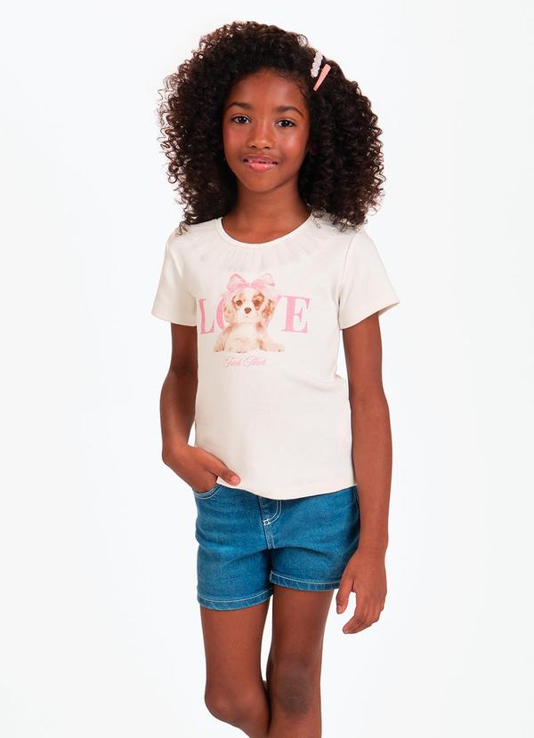 Vista 2 Conjunto Feminino Blusa com Shorts Bege Trick Nick Trick Nick