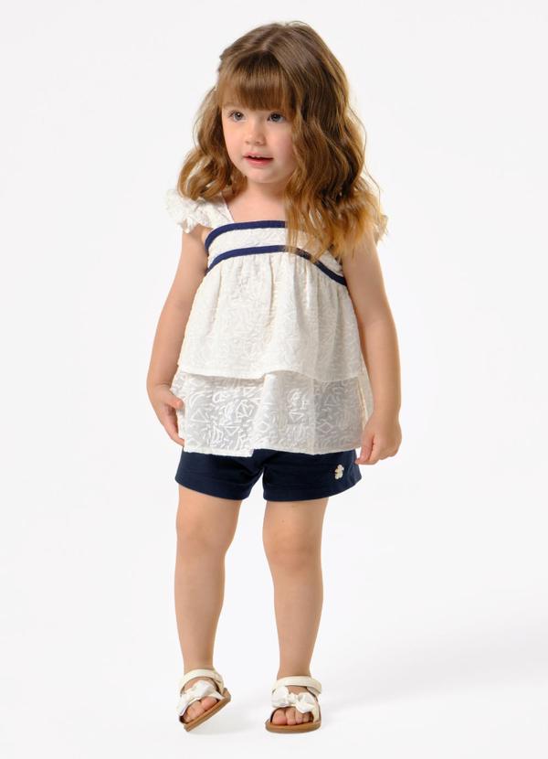 Conjunto Feminino Blusa com Shorts Bege
