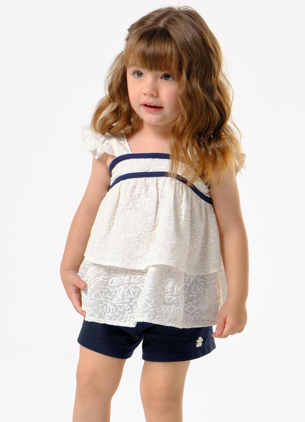Conjunto Feminino Blusa com Shorts Bege