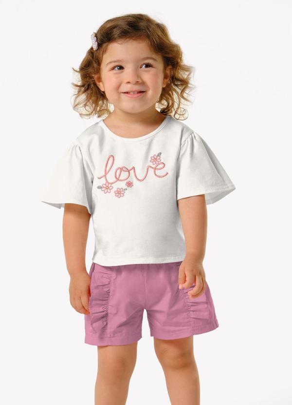 Conjunto Feminino Blusa com Shorts Bege