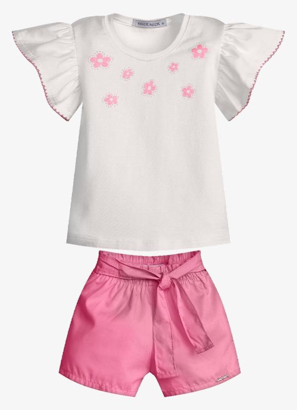 Conjunto Feminino Blusa com Shorts Bege