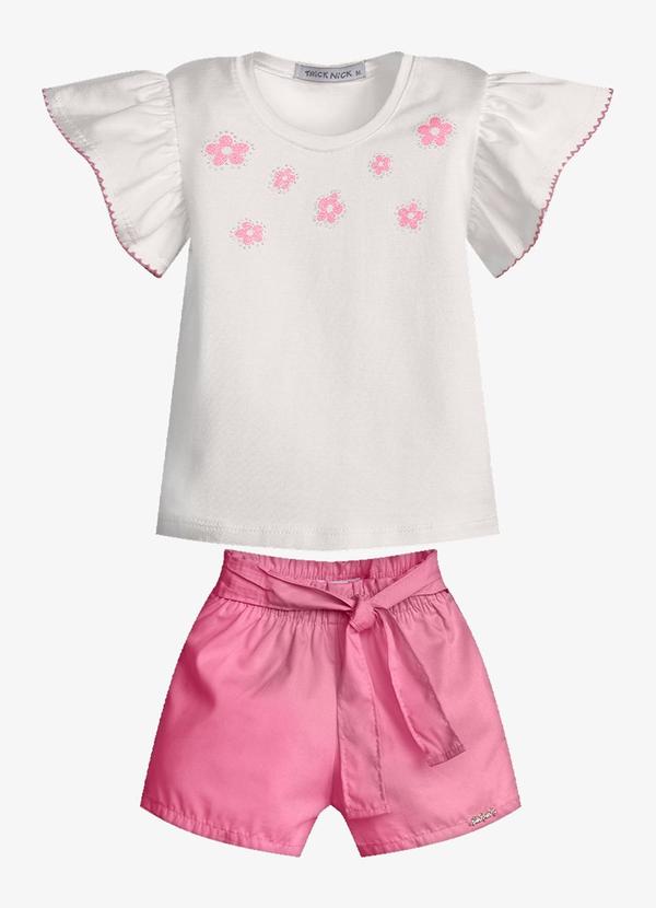 Conjunto Feminino Blusa com Shorts Bege