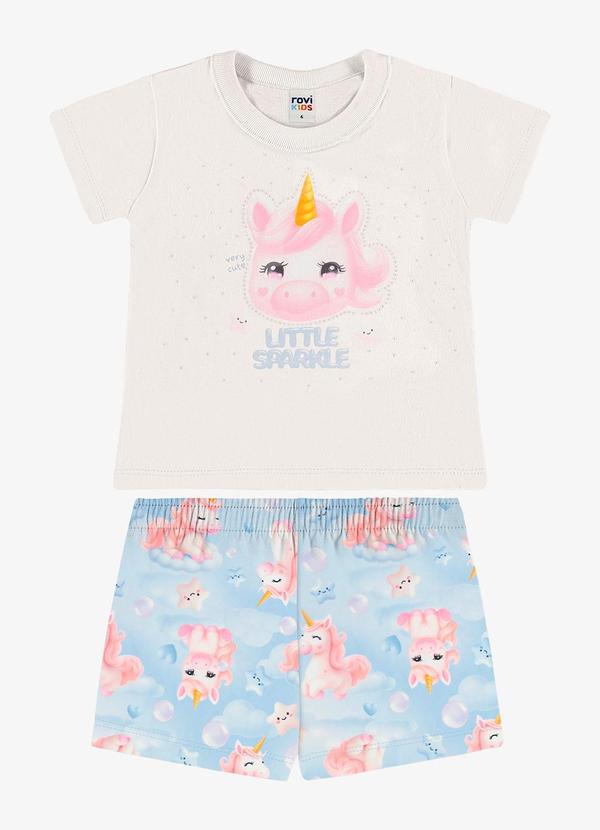 Conjunto Feminino Blusa com Shorts Bege