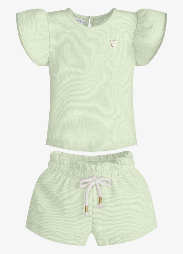 Conjunto Feminino Blusa com Shorts Verde