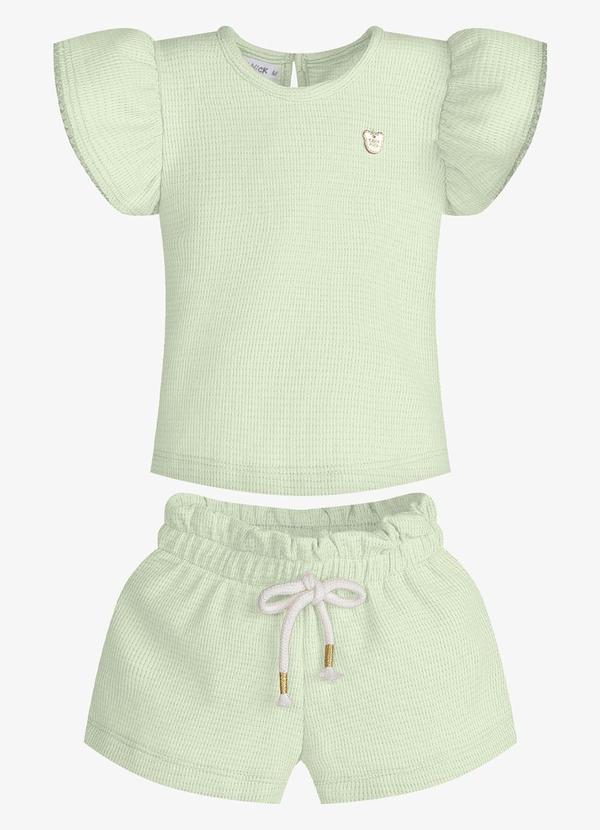 Conjunto Feminino Blusa com Shorts Verde