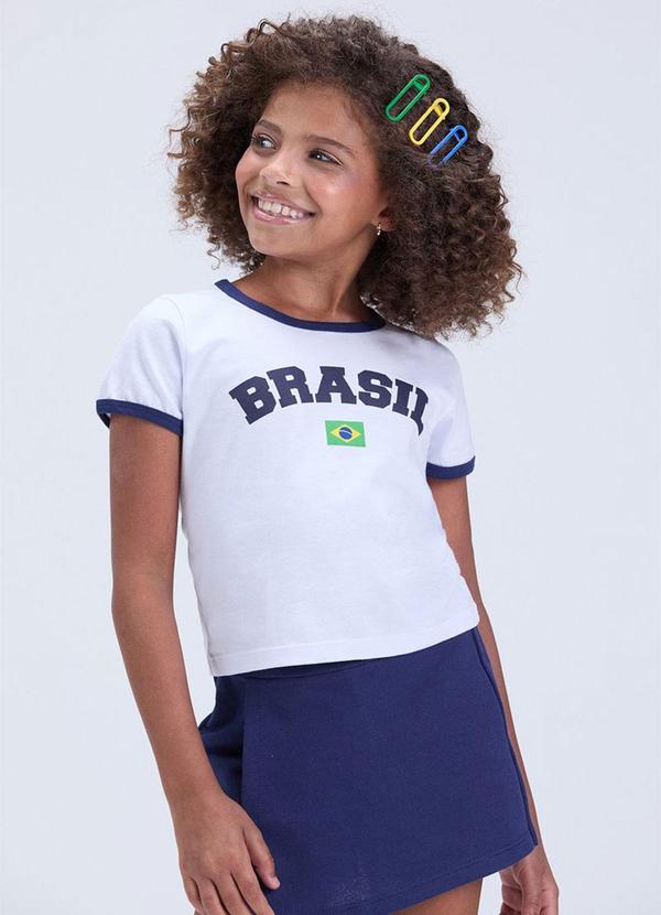 Conjunto Feminino Brasil Copa Verão Branco