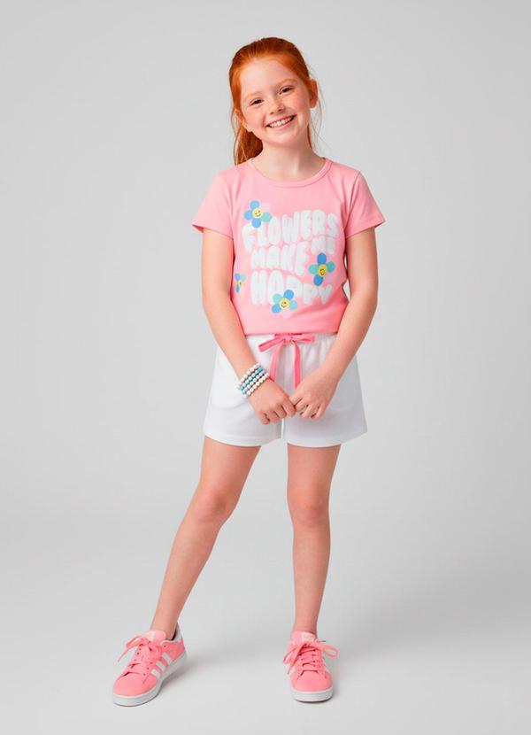 Vista 2 Conjunto Feminino Flowers Make Me Rosa Laluna Laluna