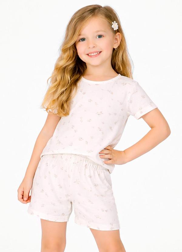 Conjunto Feminino Infantil Blusa e Short Rosa